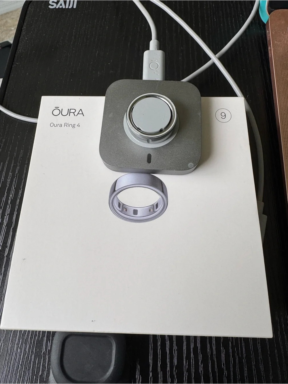 Oura Ring 4 Smart Ring - Silver/Gray Finish (Size 9)
